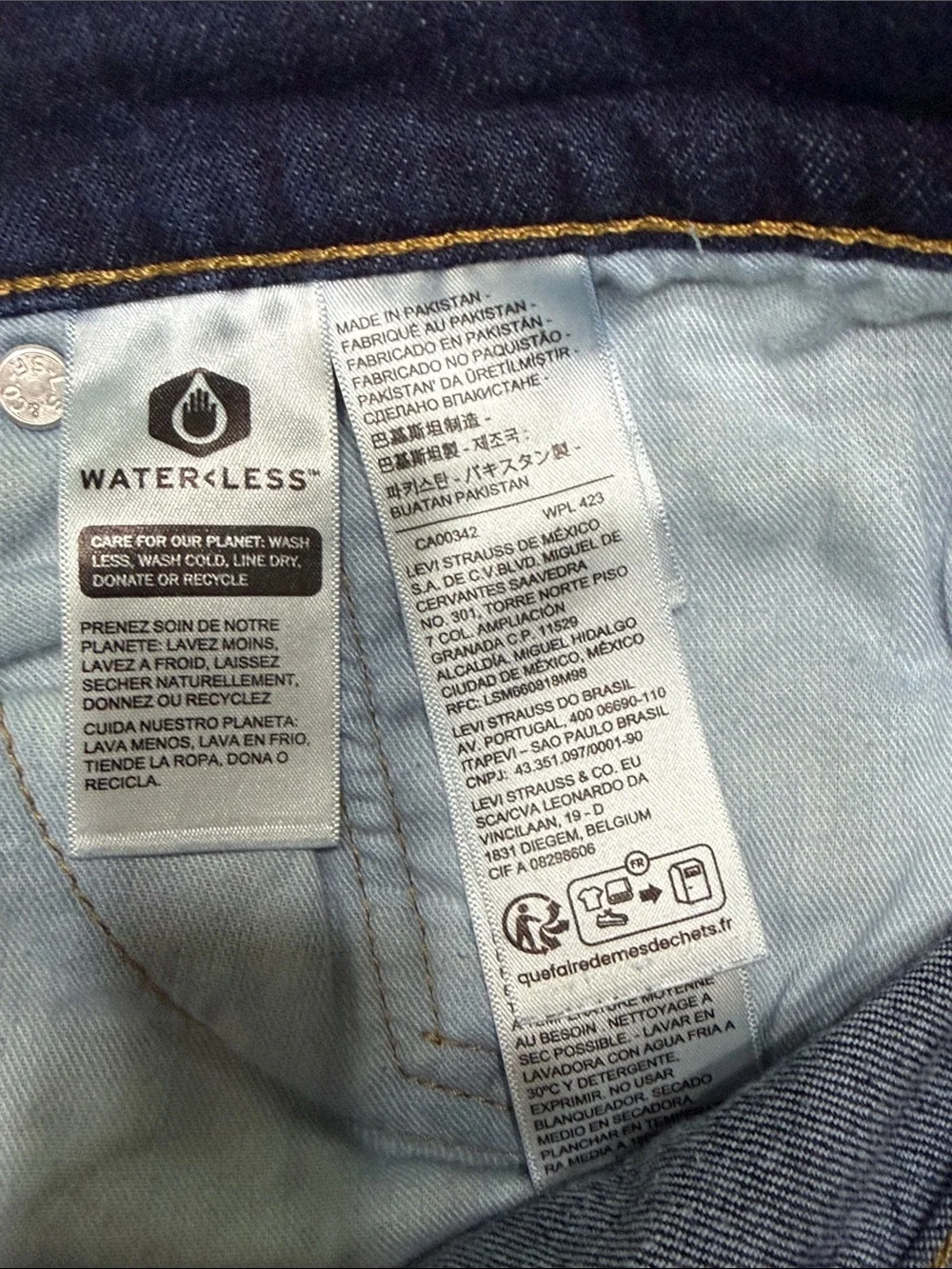 Levi Strauss 511 36x30 Men's Dark Blue Denim Jeans